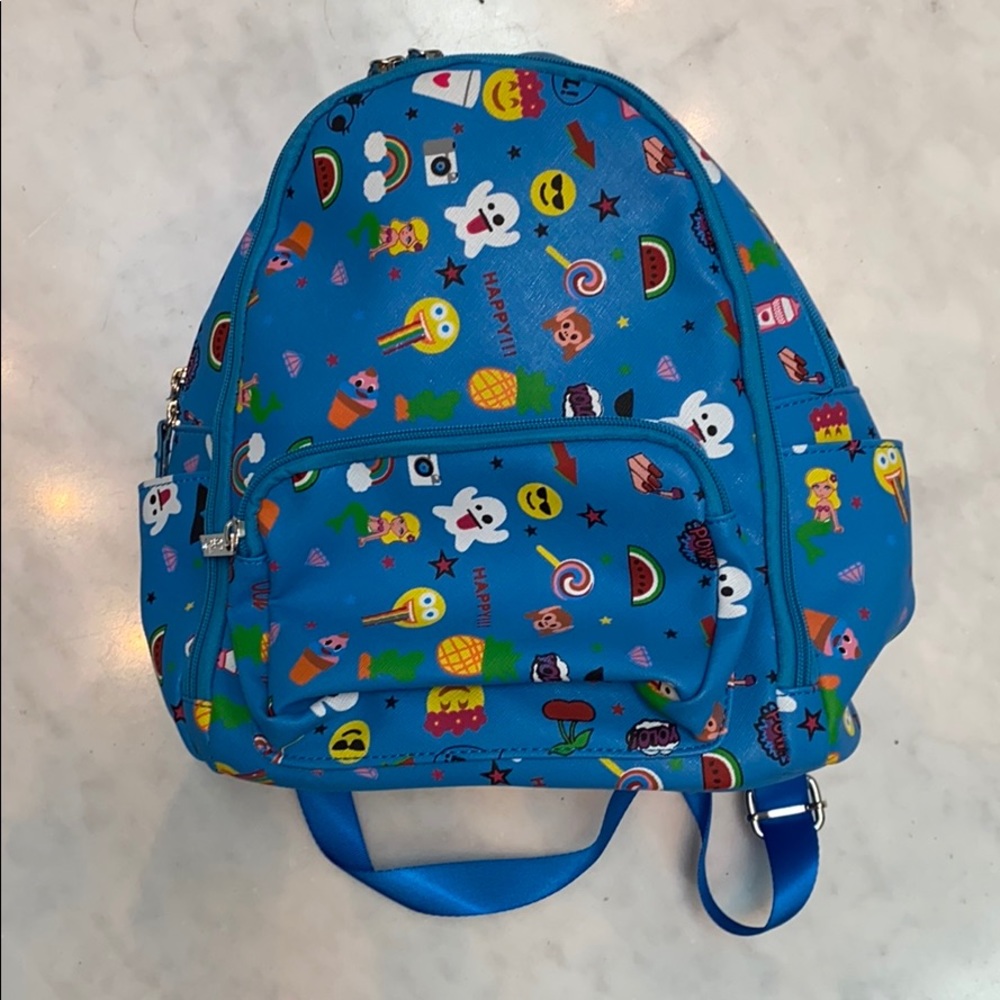 BARI LYNN printed EMOJI VINYL BACKPACK